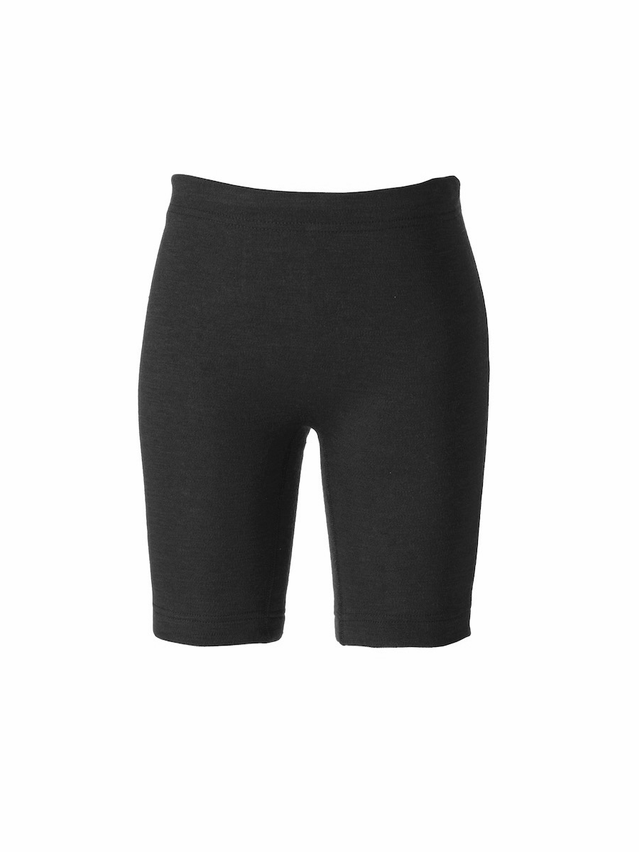 Ruskovilla black merino wool thermal shorts